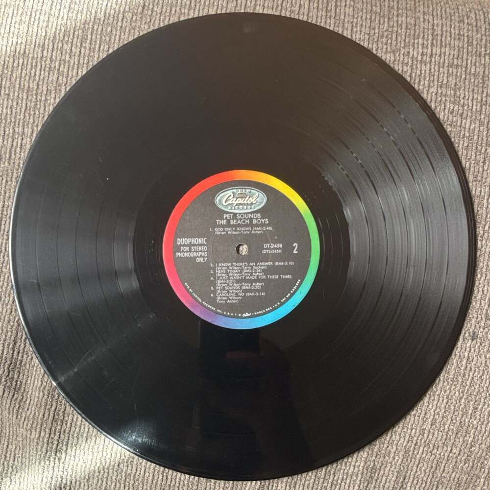 VG+: The Beach Boys Pet Sounds Vinyl LP (replacement jacket/sleeve)